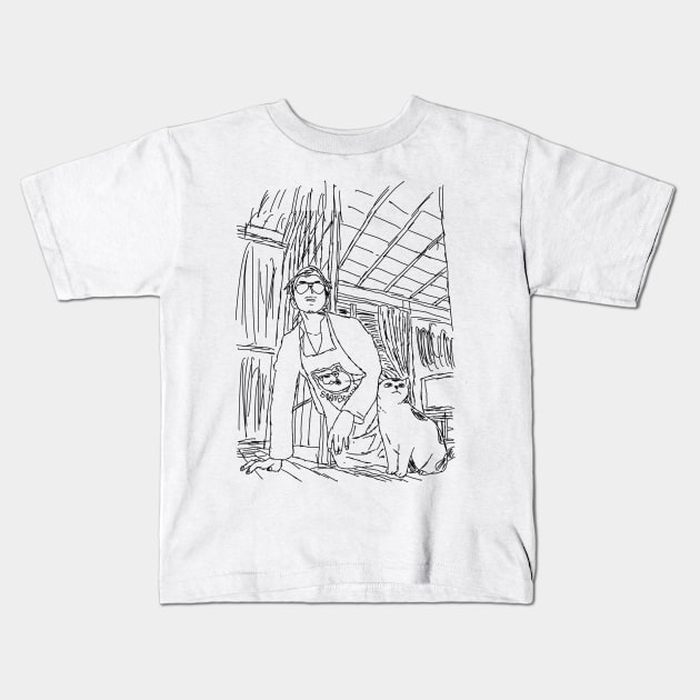 Housekeeper and The Cool Cat Kids T-Shirt by Saestu Mbathi